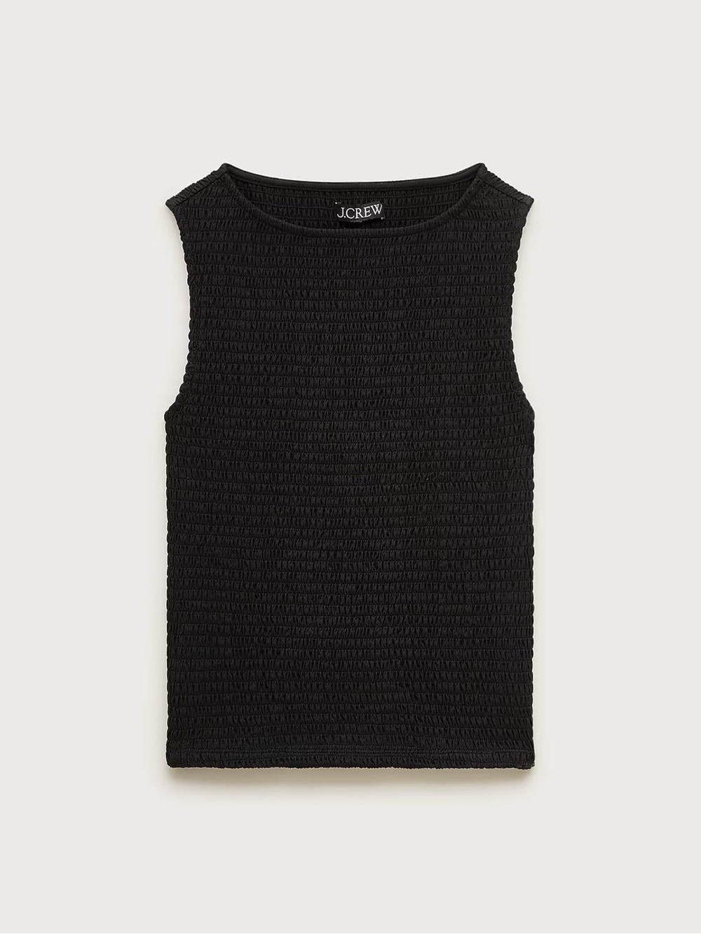 J.Crew Smocked Shell Tank Top in black size 2X